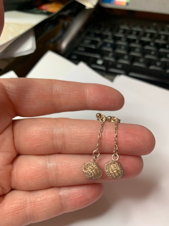 Jewelry - Delicate Gold Drop Knot Earrings with Chain